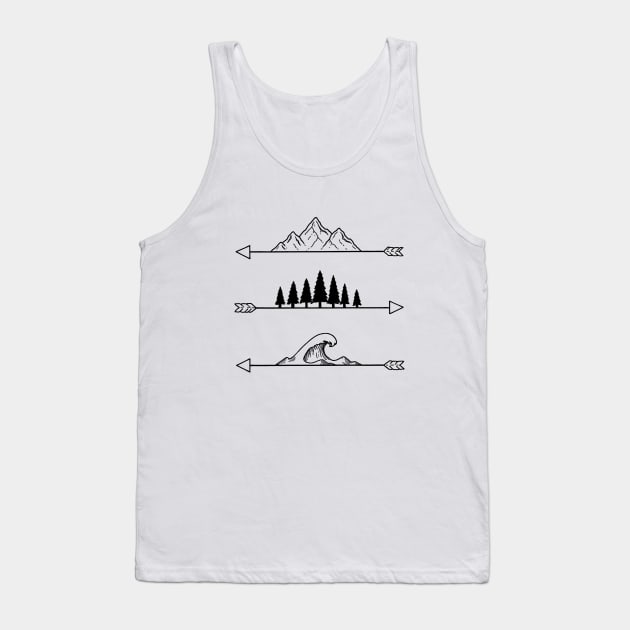 Arrows Tank Top by SommersethArt